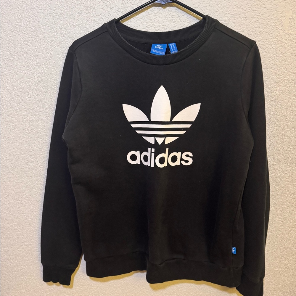 Adidas Logo Crew Neck Sweatshirt Black Women’s M
